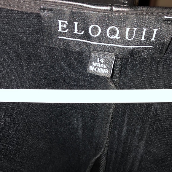 Eloquii black V-neck polyurethane blouse - Picture 6 of 8